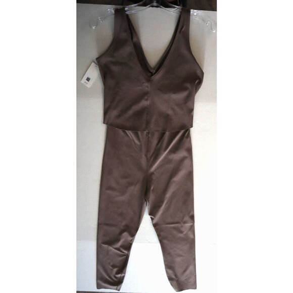 SPANX 50808R Women's Sz S Smoke/Gray-Brown Deep Dive Booty Boost Jumpsuit - Picture 11 of 14